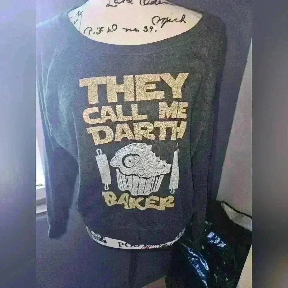American Apparel Womans "They Call Me Darth Baker" sweatshirt Size M